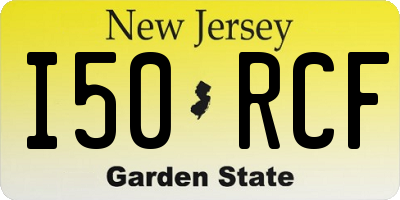 NJ license plate I50RCF