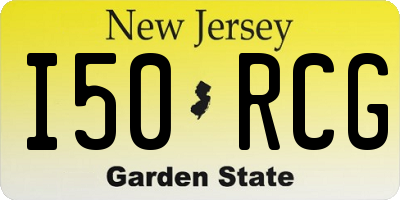 NJ license plate I50RCG