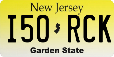 NJ license plate I50RCK