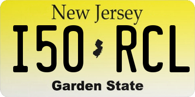 NJ license plate I50RCL