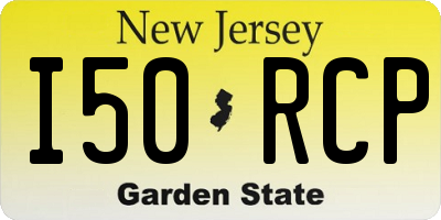 NJ license plate I50RCP