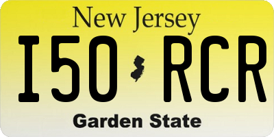 NJ license plate I50RCR