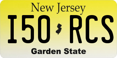 NJ license plate I50RCS
