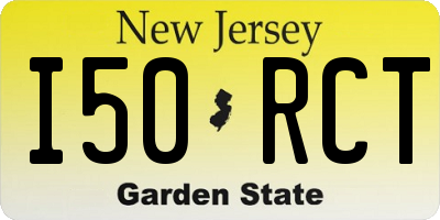 NJ license plate I50RCT