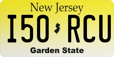 NJ license plate I50RCU