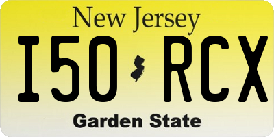 NJ license plate I50RCX