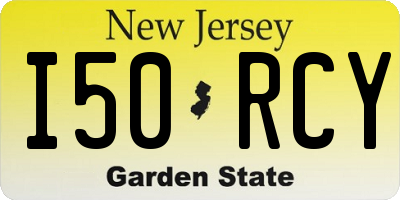 NJ license plate I50RCY