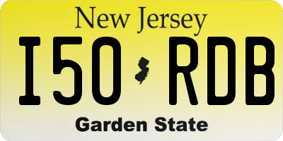 NJ license plate I50RDB