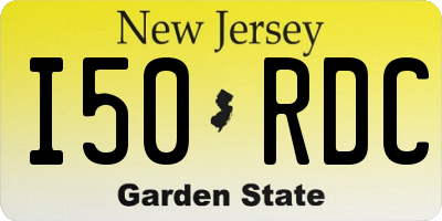 NJ license plate I50RDC
