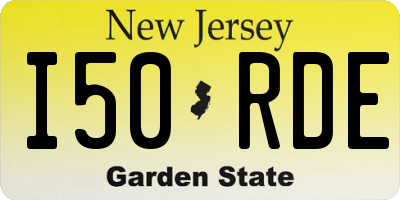 NJ license plate I50RDE
