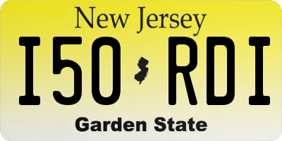 NJ license plate I50RDI