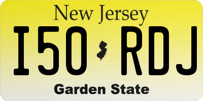 NJ license plate I50RDJ