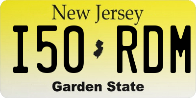 NJ license plate I50RDM