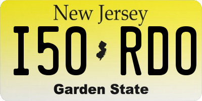 NJ license plate I50RDO