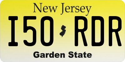 NJ license plate I50RDR