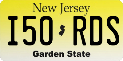 NJ license plate I50RDS