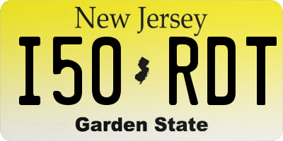 NJ license plate I50RDT