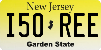 NJ license plate I50REE