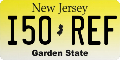 NJ license plate I50REF