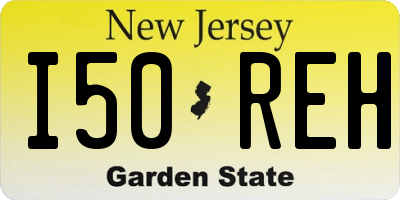NJ license plate I50REH