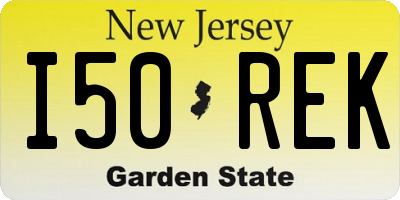NJ license plate I50REK