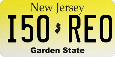 NJ license plate I50REO