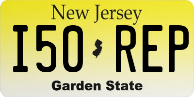 NJ license plate I50REP