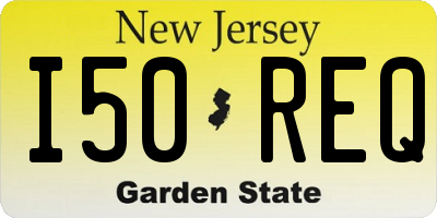 NJ license plate I50REQ