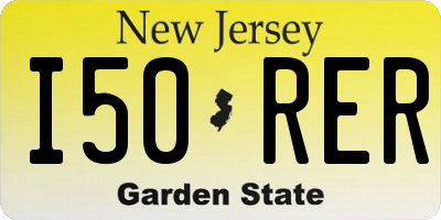 NJ license plate I50RER