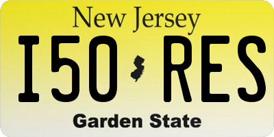 NJ license plate I50RES