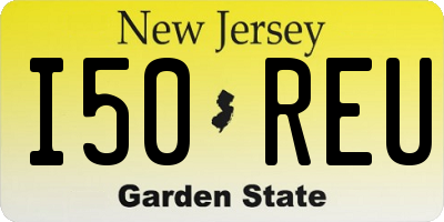 NJ license plate I50REU