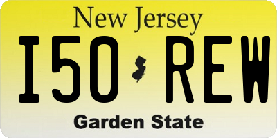 NJ license plate I50REW