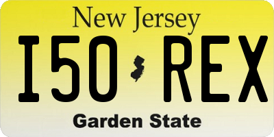 NJ license plate I50REX
