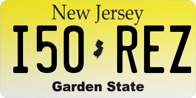 NJ license plate I50REZ
