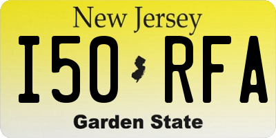 NJ license plate I50RFA
