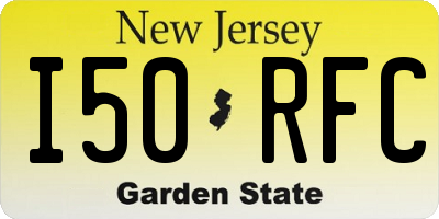 NJ license plate I50RFC