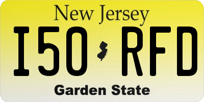 NJ license plate I50RFD