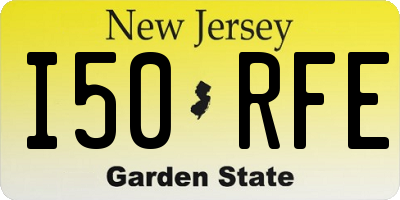 NJ license plate I50RFE