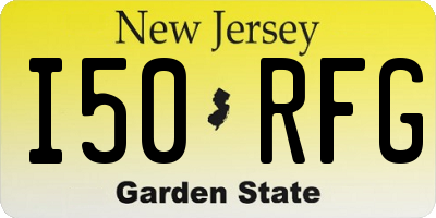 NJ license plate I50RFG