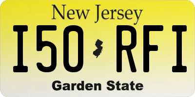 NJ license plate I50RFI