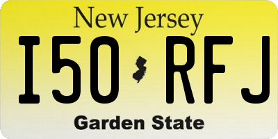 NJ license plate I50RFJ