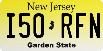 NJ license plate I50RFN