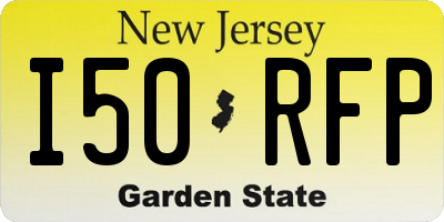 NJ license plate I50RFP