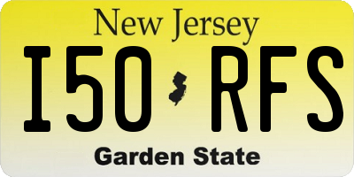 NJ license plate I50RFS