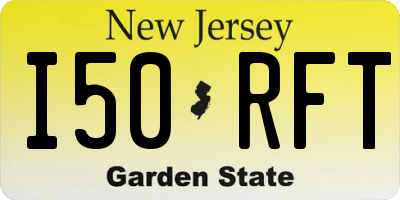 NJ license plate I50RFT
