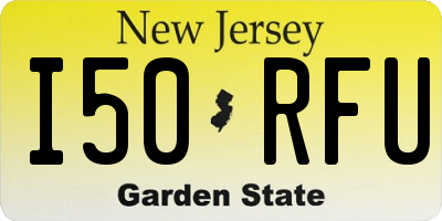 NJ license plate I50RFU