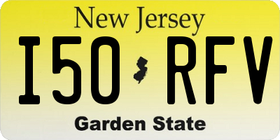 NJ license plate I50RFV