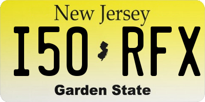 NJ license plate I50RFX