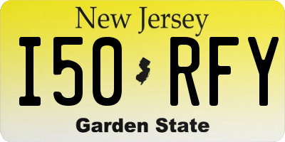 NJ license plate I50RFY