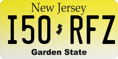 NJ license plate I50RFZ